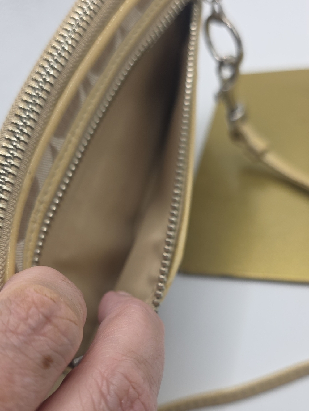 Coach Beige/Tan Signature Wristlet with Detachable Strap - Picture 8 of 17